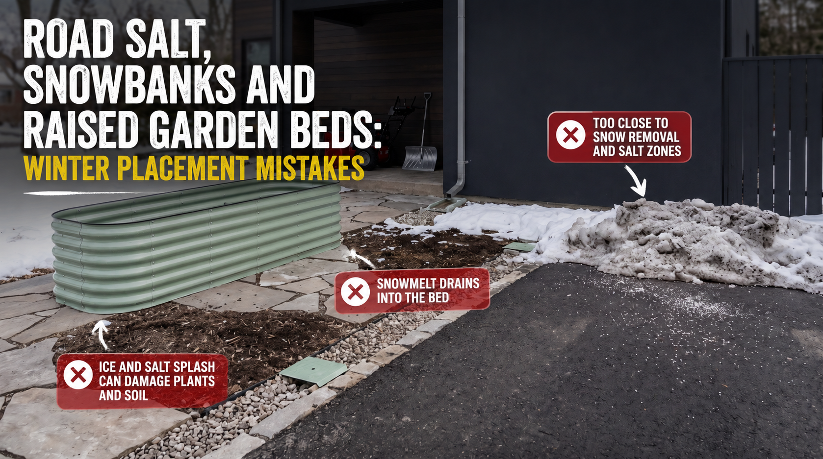 Road Salt, Snowbanks and Raised Garden Beds: Winter Placement Mistakes