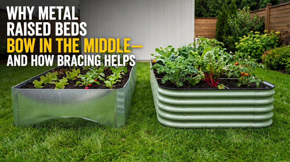 Why Metal Raised Beds Bow in the Middle—and How Bracing Helps