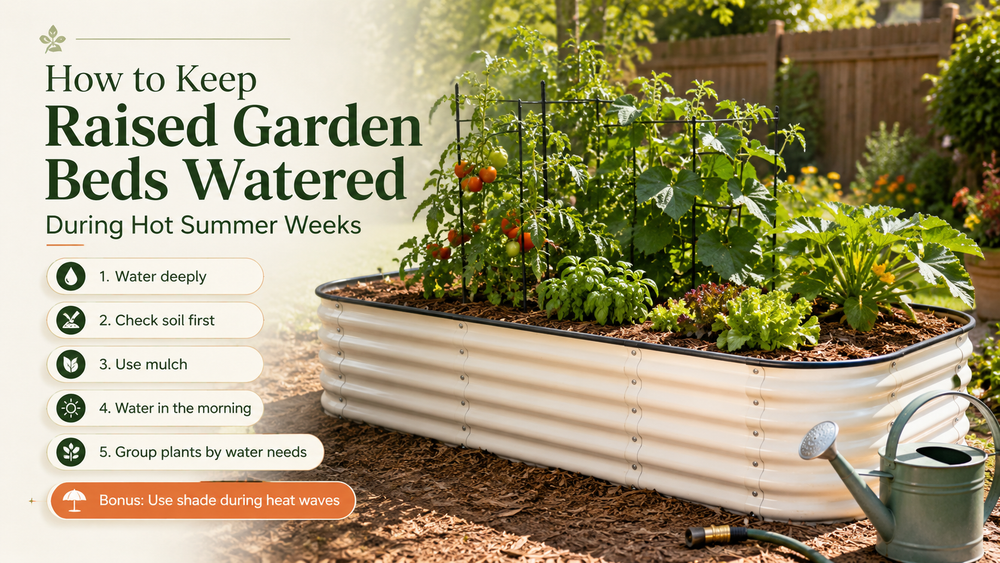 How to Keep Raised Garden Beds Watered During Hot Summer Weeks