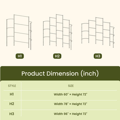 6 ft Wall Trellis for 9-in-1 Raised Garden Beds | ZAM Steel Plant Support