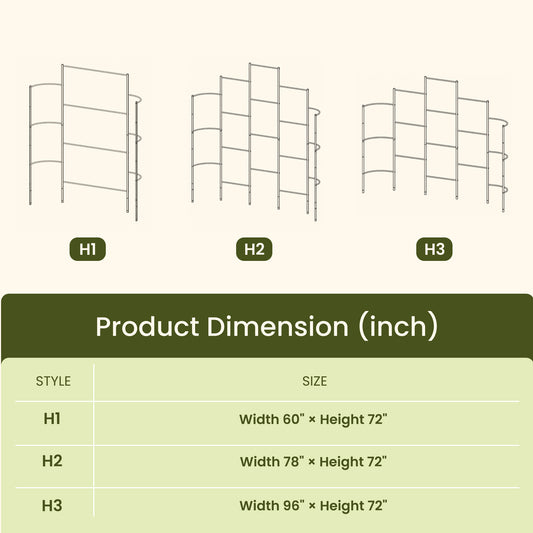 6 ft Wall Trellis for 9-in-1 Raised Garden Beds | ZAM Steel Plant Support