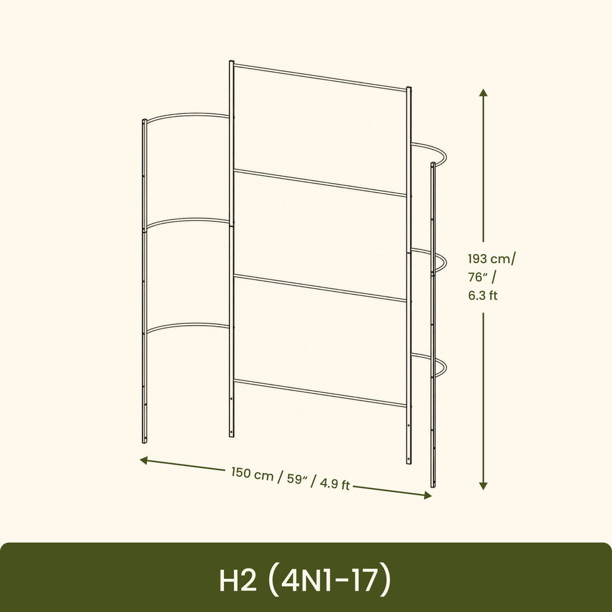 6 ft Wall Trellis for 9-in-1 Raised Garden Beds | ZAM Steel Plant Support