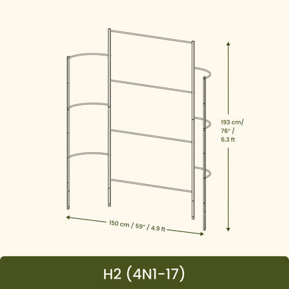 6 ft Wall Trellis for 9-in-1 Raised Garden Beds | ZAM Steel Plant Support