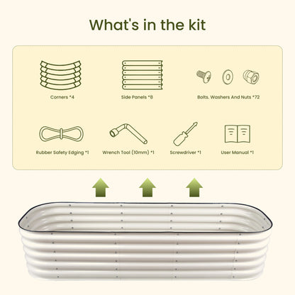 17" Tall 9 in 1 Metal Garden Bed Kit