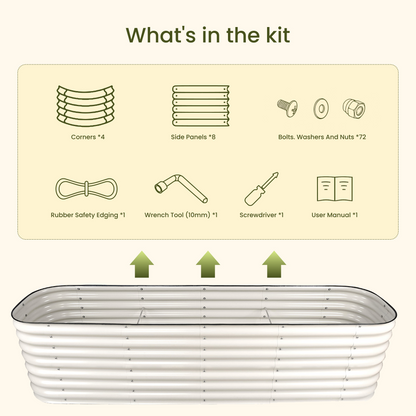 Kit de jardinage en métal 9 en 1 de 43 cm de hauteur