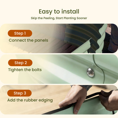 17" Tall 9 in 1 Metal Garden Bed Kit