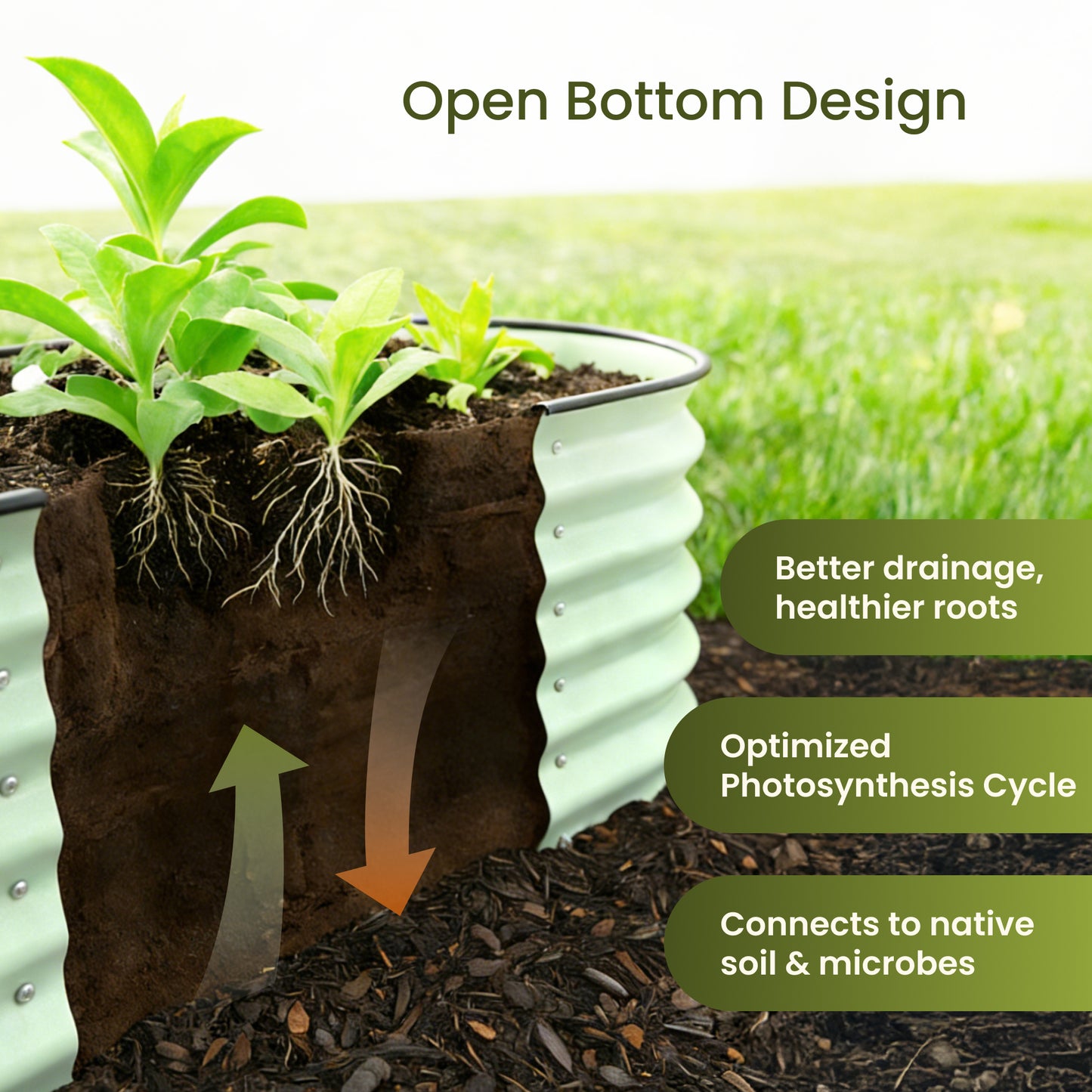 17" Tall 9 in 1 Metal Garden Bed Kit