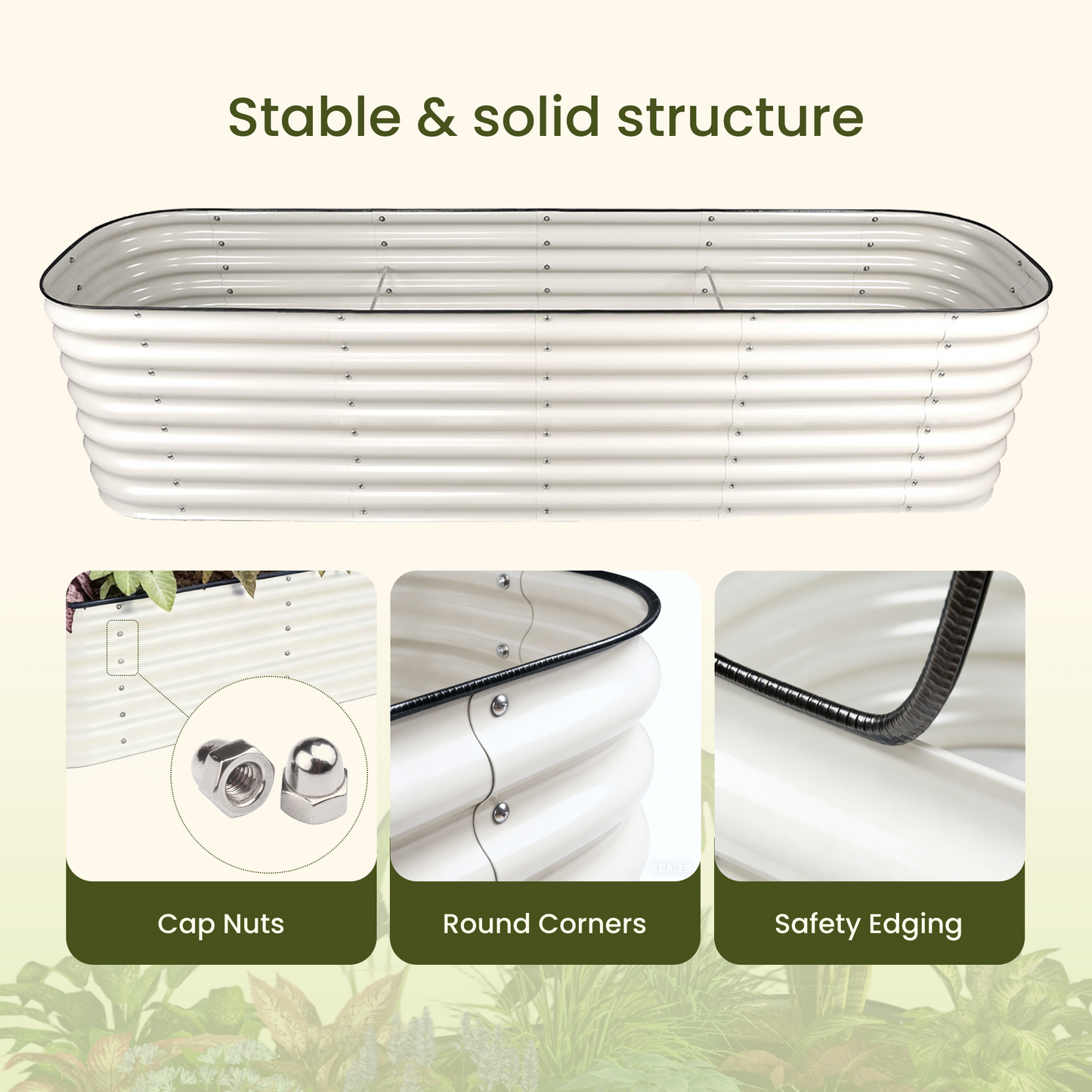 Kit de jardinage en métal 9 en 1 de 43 cm de hauteur