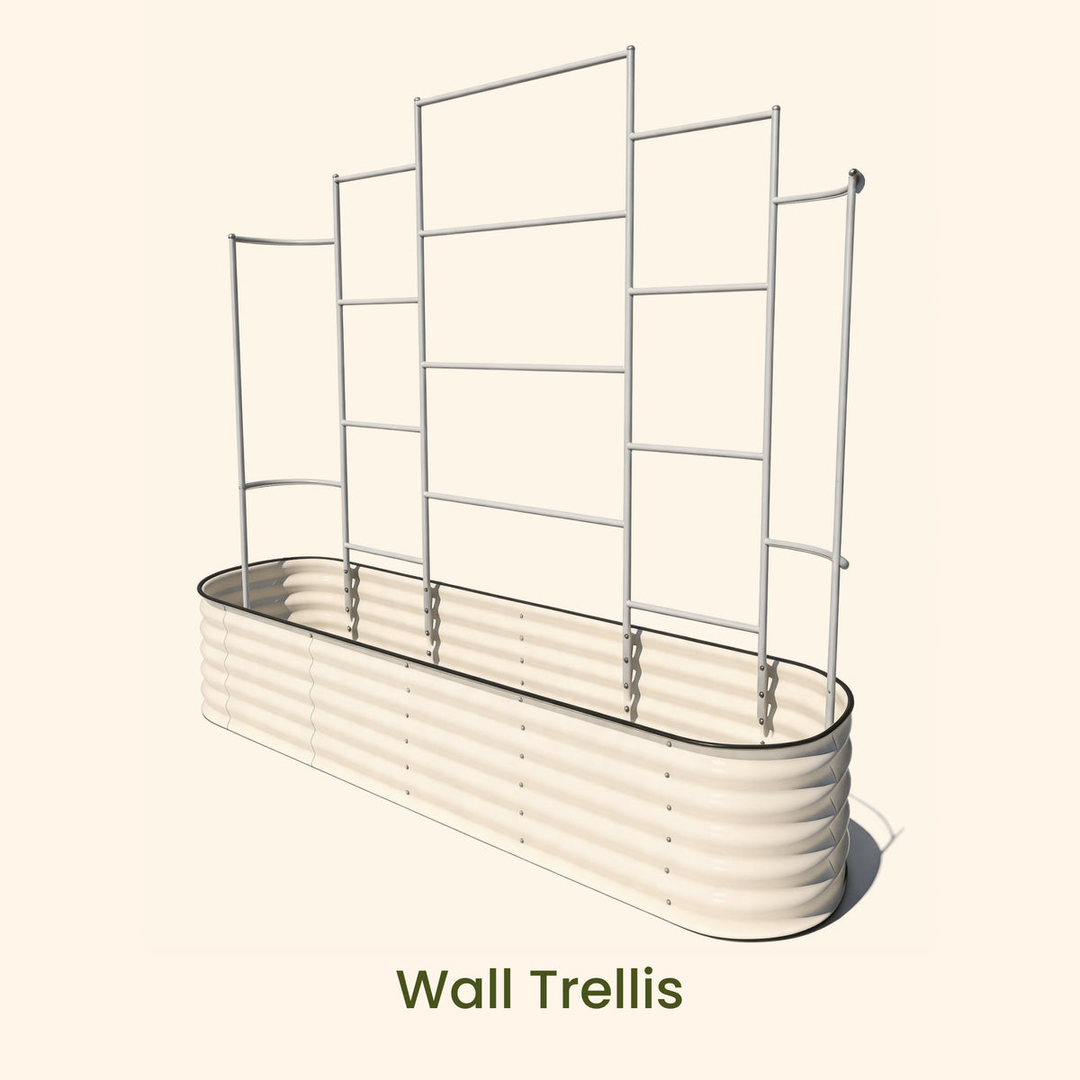 6 ft Wall Trellis for 9-in-1 Raised Garden Beds | ZAM Steel Plant Support