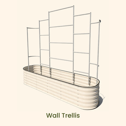 6 ft Wall Trellis for 9-in-1 Raised Garden Beds | ZAM Steel Plant Support