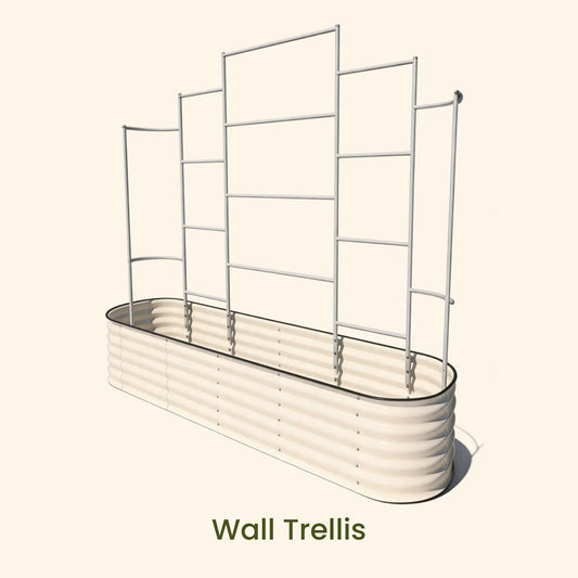 6 ft Wall Trellis for 9-in-1 Raised Garden Beds | ZAM Steel Plant Support
