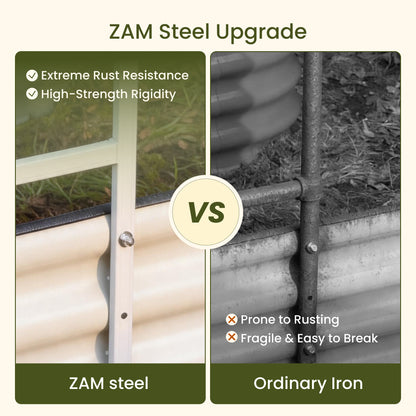 6 ft Wall Trellis for 9-in-1 Raised Garden Beds | ZAM Steel Plant Support