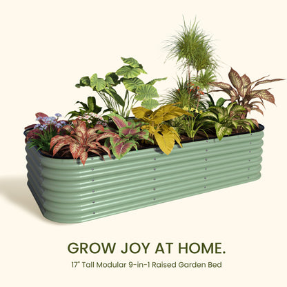 17" Tall 9 in 1 Metal Garden Bed Kit